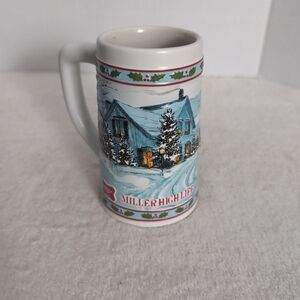 Miller High Life Collector Series 1985 Holiday Beer Stein